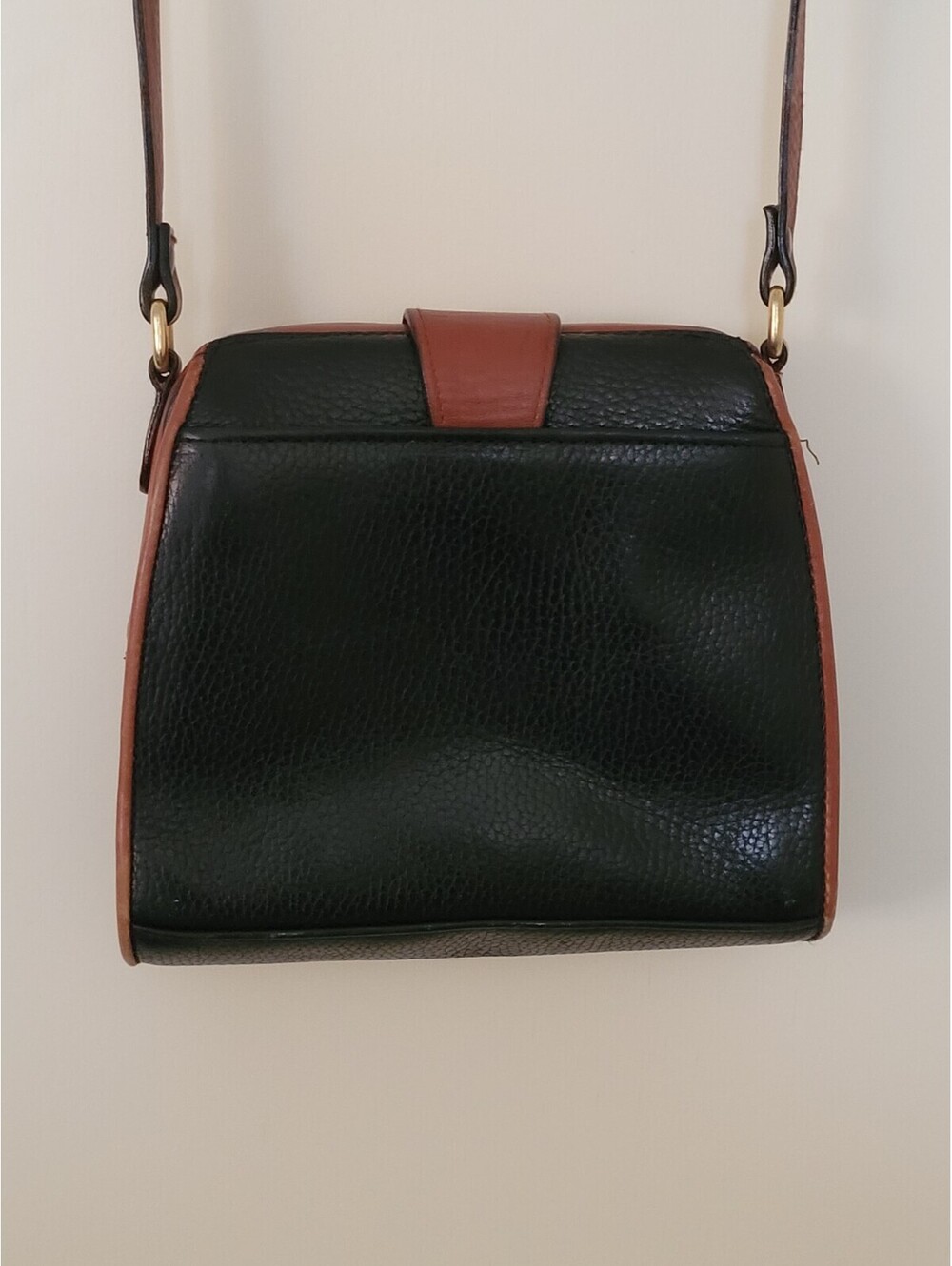 VTG Etienne Aigner Black Pebble Leather Structured Frame Satchel Crossbody Purse - Picture 3 of 9
